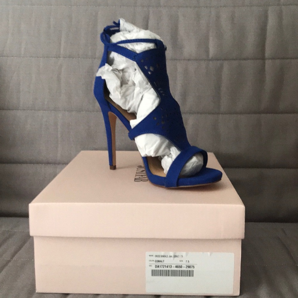 Cobalt blue dress sandals NEW